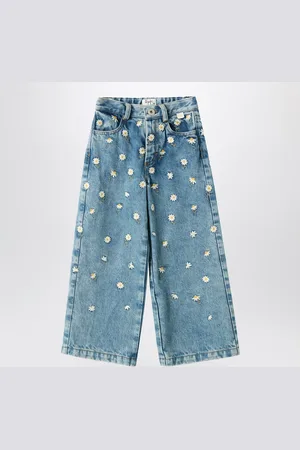 Il gufo Jeans With Daisy Embroidery