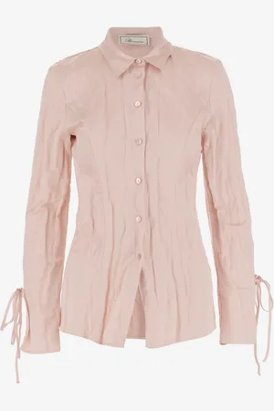 BLUMARINE Crinkled Satin Shirt