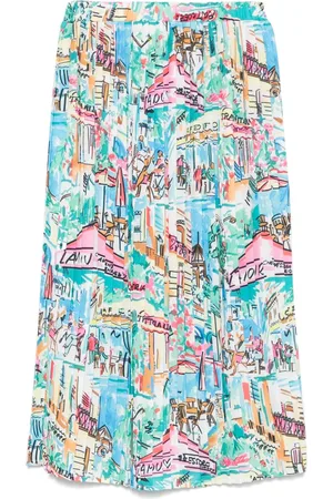 ALESSANDRO ENRIQUEZ Printed Midi Skirt
