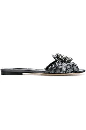 Dolce & Gabbana Rainbow Flat Lace Sandals