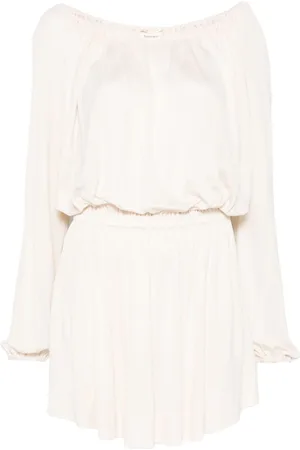Saint Laurent Crepe Satin Mini Dress
