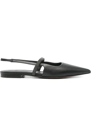 Brunello Cucinelli Leather Slingback Pumps