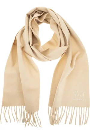 Max Mara Wkclara Camel Stole With Monogram Embroidery