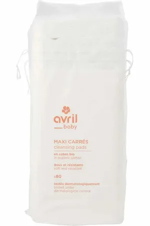 Avril 8790 Baby Cleansing Pads In Organic Cotton Soft And Resistant 80 Units