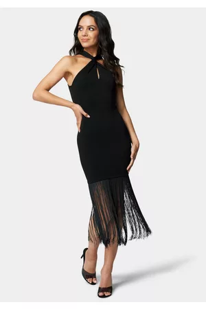 Bebe Women Knit & Sweater Dresses - Fringe Hem Sweater Dress