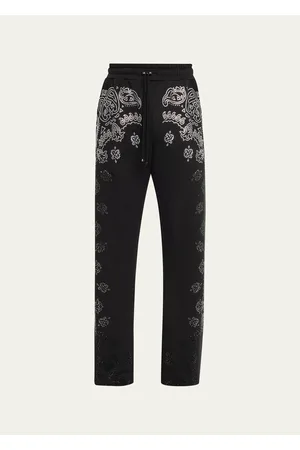 AMIRI - Slim-Fit Tapered Logo-Embroidered Cotton-Jersey Sweatpants - Black  Amiri