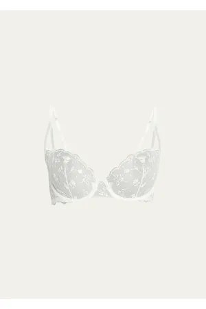 La Perla Scalloped Embroidered Mesh Bra - Bergdorf Goodman