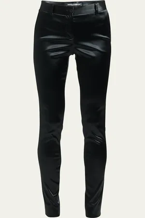 ASOS DESIGN smart skinny satin pants with drawstring waist in black - part  of a set | ASOS
