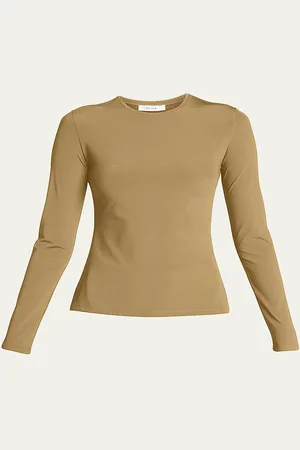 The Row Inverness Long-Sleeve Crepe Top