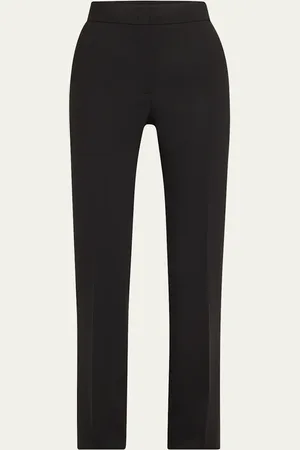 AKRIS Chio Stretch Wool Crepe Straight Leg Pants