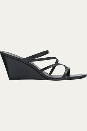 Stuart Weitzman Strapeze Four-Band Wedge Sandals