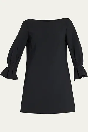 Carolina Herrera Ruffle-Cuff Shift Dress
