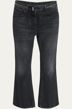 Givenchy Metal Hardware Cropped Flare Jeans