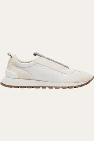 Brunello Cucinelli Monili Laceless Suede Sneakers