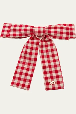 Lele Sadoughi Antoinette Gingham Bow Barrette