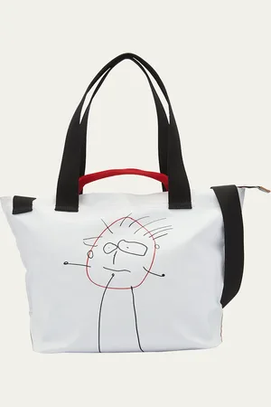 Plan C Medium Printed Shopper Tote Bag