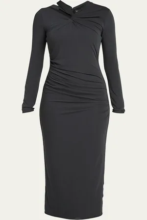 Giorgio Armani Cutout Viscose Jersey Body-Con Midi Dress
