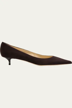 Jimmy Choo Amelia Suede Kitten-Heel Pumps