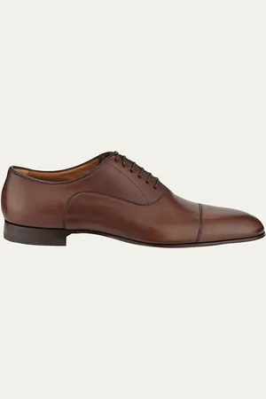 Christian Louboutin Greggo Patina Calf Leather Red Sole Oxford