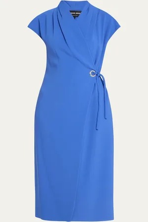 Giorgio Armani Wrap Midi Dress with Tie Detail