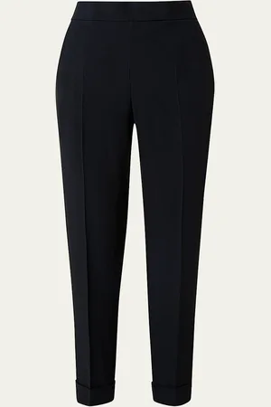 AKRIS Chris Pleated Straight-Leg Pants