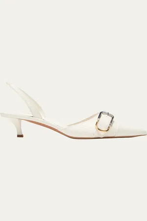Givenchy Voyou Leather Buckle Slingback Pumps