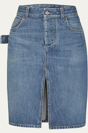 Bottega Veneta Denim Midi Skirt