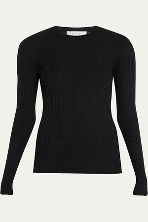GABRIELA HEARST Browning Cashmere Ribbed Top
