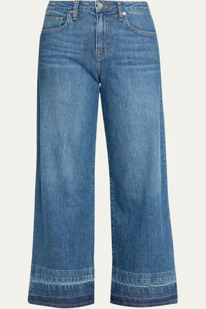 Simkhai Jude Mid-Rise Cropped Wide-Leg Denim Jeans