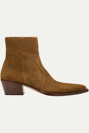 Prada Suede Zip Ankle Boots