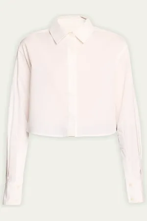 Simkhai Renata Cropped Button-Front Shirt