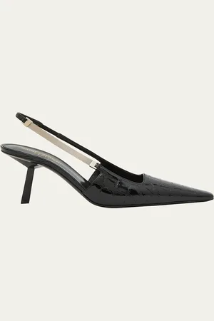 Saint Laurent Blake Croco Slingback Pumps