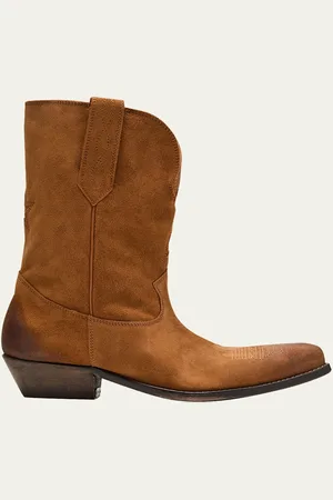 Golden Goose Wish Star Suede Cowboy Boots