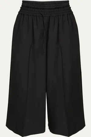 Loewe Cropped Double Waistband Wool Trousers