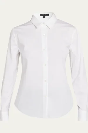 THEORY Tenia Long-Sleeve Blouse