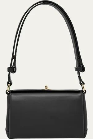 Plan C Mini Turn-Lock Leather Shoulder Bag