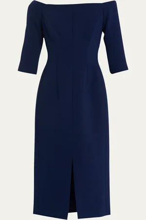 Carolina Herrera Off-Shoulder Midi Dress