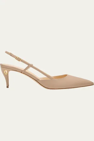 Jennifer Chamandi Mario Leather Slingback Pumps