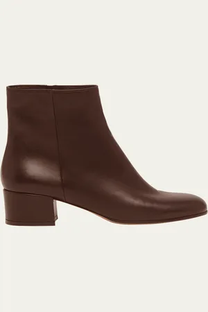 Gianvito Rossi Leather Zip Ankle Booties