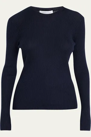 GABRIELA HEARST Browning Cashmere Ribbed Top
