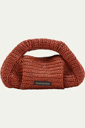 Stuart Weitzman The Moda Mini Raffia Top-Handle Bag