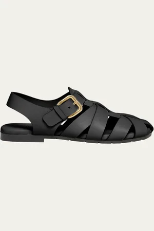 Bottega Veneta Alfie Leather Fisherman Sandals
