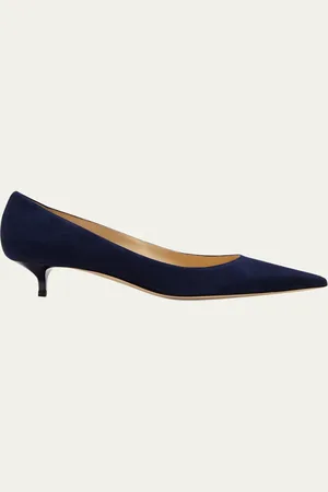 Jimmy Choo Amelia Suede Kitten-Heel Pumps