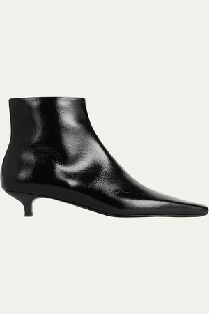 Totême Slim Patent Zip Ankle Boots