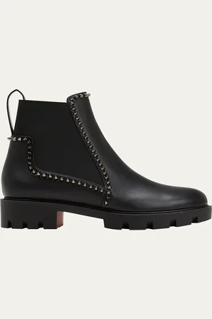 Christian Louboutin Out Lina Spike Red Sole Ankle Boots
