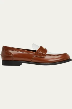 Miu Miu Bicolor Calfskin Penny Loafers