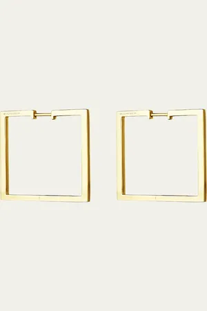 Cadar Yellow Medium Fountain Hoop Earrings