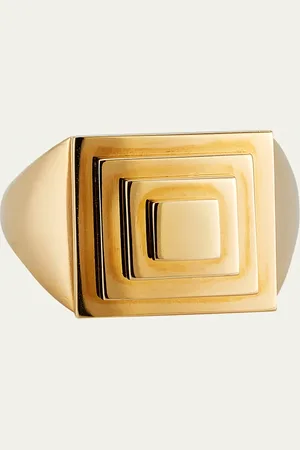 Cadar Yellow Signet Pinky Ring