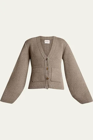 Khaite Scarlet Cashmere Cropped Cardigan