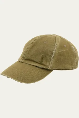 Saint Laurent YSL Washed Denim Baseball Hat